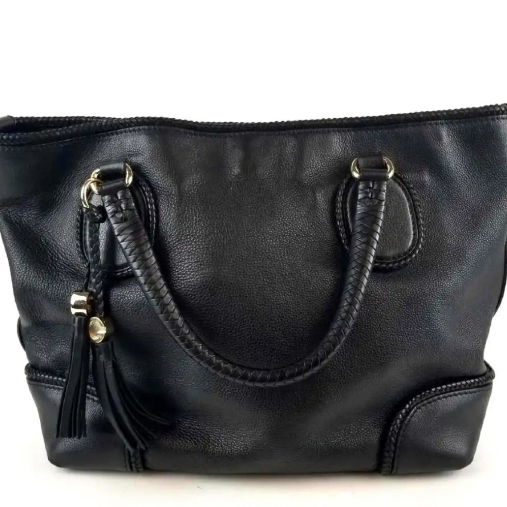 Gucci Marrakech Medium Black Leather Tote Bag